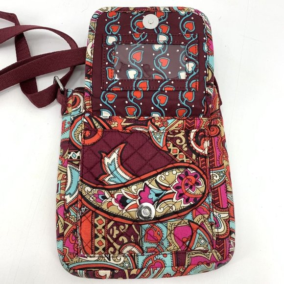 Vera Bradley Iconic Hipster Crossbody Bag Purse in Regal Paisley 8" x 7" x 1" - Picture 2 of 4